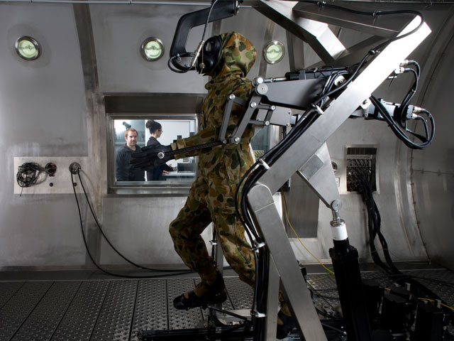 A manikin at the DST Group Environmental Test Facility