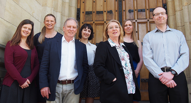 The HACS team (L-R): Katie Parsons, Dragana Calic, Malcolm Pattinson (University of Adelaide), Tara Zwaans, Cate Jerram (University of Adelaide), Agata McCormac, Marcus Butavicius.