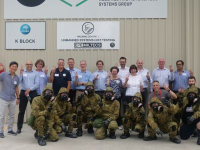 PROCESS Academy students and representatives from DSTG and PROCESS partner organisations at the EPE facilities in Brisbane.