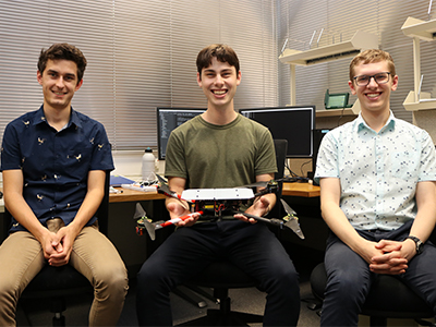 (L-R): Rhett Hull (DST STEM cadet), Jack Taylor (DST STEM summer vacation student) and Luke Smith (DST STEM cadet)