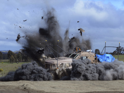 Defence subjected the Hawkei to live-fire underbelly blast testing during trials in 2011.