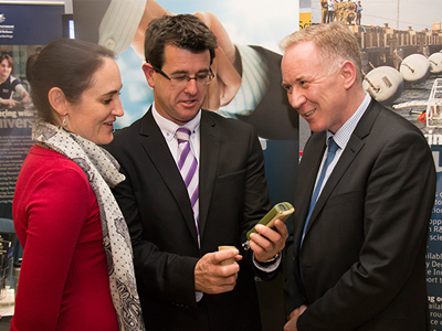DST's Alison Fogarty and Mark Patterson alongside Colin Howard from Ideation Product Solutions. DST's Alison Fogarty and Mark Patterson alongside Colin Howard from Ideation Product Solutions.