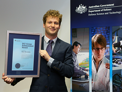 Huon received the DST Group Early Career Achievement award at a ceremony in Canberra in December 2015.