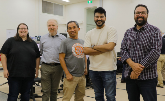 Group of scientists in a Sensor & Trials Facility 