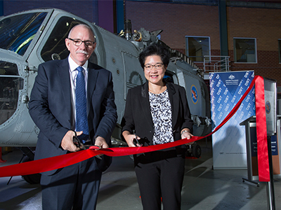 Shane Fairweather, First Assistant Secretary Helicopter Systems Division and Dong Yang Wu, Chief Aerospace Division, DST.