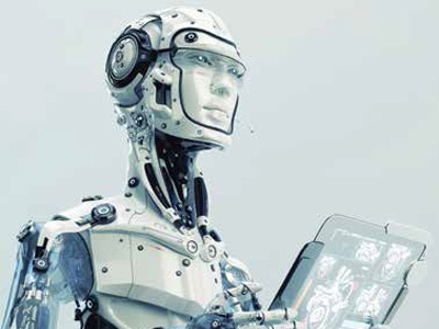 The Foresight Study looks at four major trends - 'Mastering Complexity', 'Trust in Technology', 'Smart Power' and 'Innovation Enterprise'. A robot