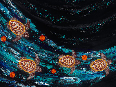 Song Cycle of the Seven Sisters, painted by Indigenous artist Anthony Walker. Song Cycle of the Seven Sisters, painted by Indigenous artist Anthony Walker.