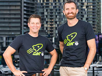 Defence scientist Dr James Palmer (right) and team member Simon Palumbo