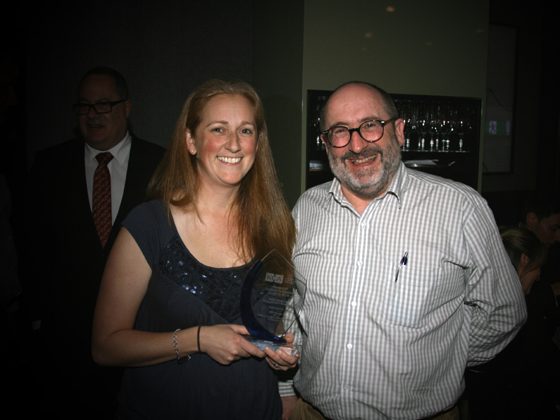 Victoria Pit and Robert Peile received the award on behalf of DST Group Victoria Pit and Robert Peile received the award on behalf of DST Group.