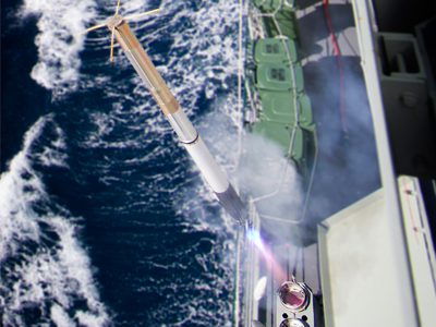 HMAS Darwin conducts a Nulka Active Missile Decoy firing in the Eastern Australian Exercise Area, as part of pre-deployment checks during the ships Mission Readiness Evaluation. HMAS Darwin conducts a Nulka Active Missile Decoy firing in the Eastern Australian Exercise Area, as part of pre-deployment checks during the ships Mission Readiness Evaluation.