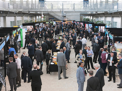 A crowd of representatives from Defence, industry and academia at DSTO Edinburgh for Partnerships Week 2015.