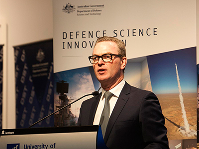 The Hon Christopher Pyne MP at the Next Generation Technologies Fund launch. The Hon Christopher Pyne MP