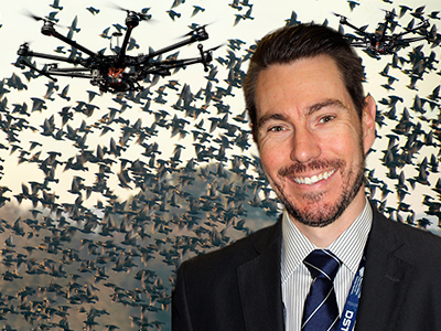 Defence researcher Robert Hunjet is helping to create flocks of high-tech, emergent courier pigeons.