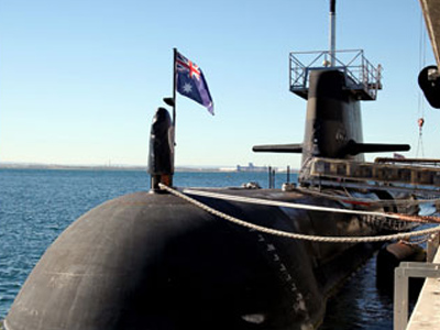 Submarine with new radar absorbing material
