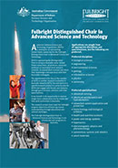 Front cover of Fulbright Distinguished Chair fact sheet