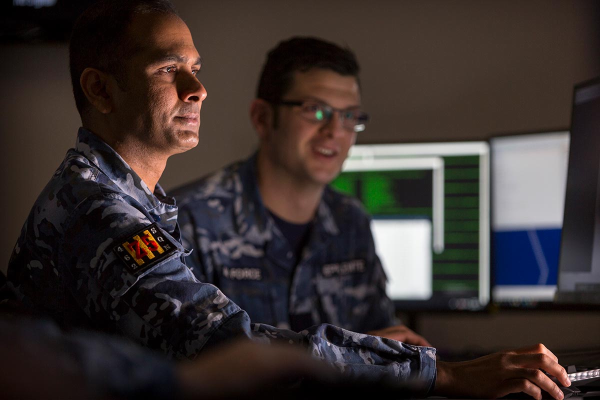Australian cyber specialists practicing through controlled simulations.