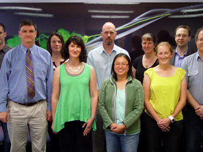 A group photo of DST Group scientists who are involved in the Scientists and Mathematicians in Schools program