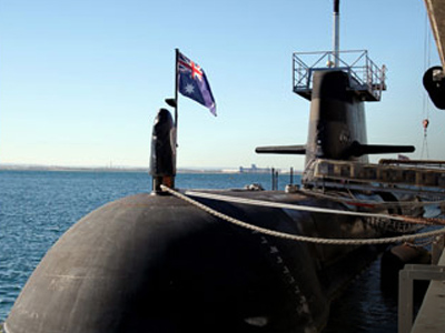 Picture of a Collins Class submarine housing the latest miltary technology