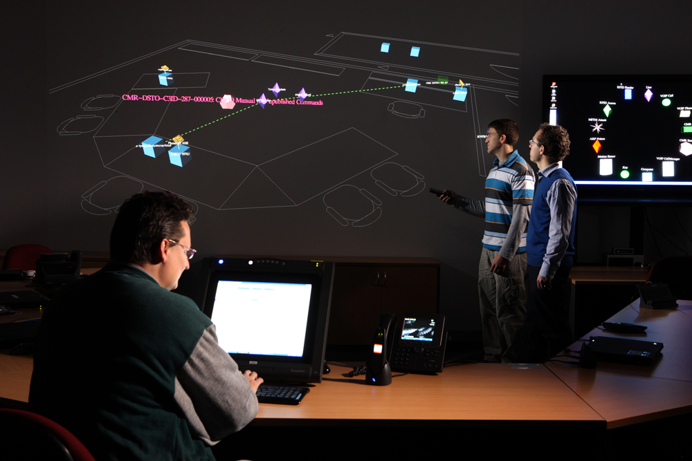 DSTO uses 3-D visualisation technology to support its research into meeting emerging cyber threats.