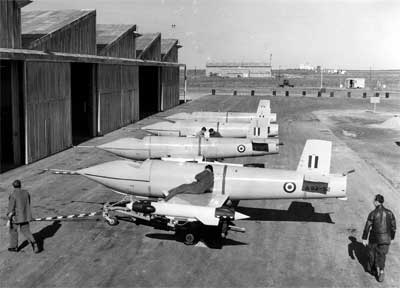 Black and white photography of jindivik aircraft stationed at Evetts Field, Woomera 