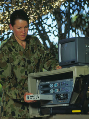 The theatre broadcasting system at RAAF Base in Edinburgh