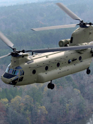 A CH-47F helicopter