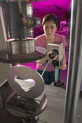 A scientist conducting advanced thermology. A scientist conducting advanced thermology.