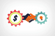icon depicting partnership of money and ideas