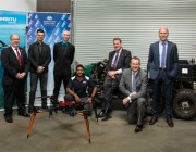 (L-R) Brendan Williams (Boeing/Insitu Pacific), Hasan Acar (AOS), Damien O’Brien (Insitu Pacific), Chatura Nagahawatte (DST), Andrew Lucas (AOS), Andrew Duggan (Insitu Pacific), Simon Ng (DST) during DST Partnerships Week in Melbourne.