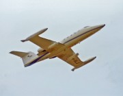 Lear jet with ASRAAM guidance section mounted in pod under starboard wing (LHS of photo) and camera for recording test environments in infrared imagery mounted in pod under port wing (RHS of photo). Lear jet with ASRAAM guidance section mounted in pod under starboard wing (LHS of photo) and camera for recording test environments in infrared imagery mounted in pod under port wing (RHS of photo).