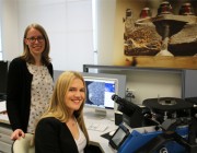 (L-R) Lucy Caine and Zoe Van Gulick. Zoe is taking over from Lucy who just completed her full-year placement with DST. Lucy and Zoe