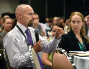 DST delegates Chris Wiren and Kate Foster during a session at Science Meets Parliament on March 1 and 2. DST delegates Chris Wiren and Kate Foster during a session at Science Meets Parliament on March 1 and 2.