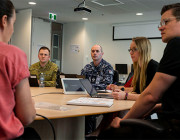 ADF members working with Department of Health staff at the Vaccine Operations Centre