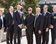 The DST investigation group (L-R) Jennie Clothier, Michael Grant, Jeremy Anderson, Russell Connell, Kelvin Bramley, Dale Quinn and Simon Walsh (AFP).