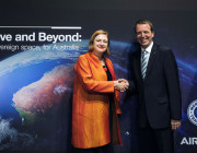 Chief Defence Scientist Tanya Monro and Head of Australasia, Airbus Defence & Space, Sascha Hapke