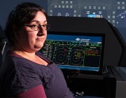 Angela Consoli in the Future Integrated Mission System (FIMS) development suite.
