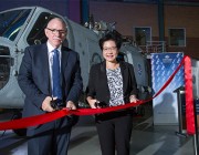 Shane Fairweather, First Assistant Secretary Helicopter Systems Division and Dong Yang Wu, Chief Aerospace Division, DST.
