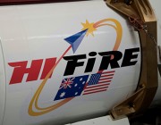HiFIRE logo on the exterior of a jet for the joint Australia-US Hypersonic International Flight Research Experimentation Program HiFIRE logo on the exterior of a jet.