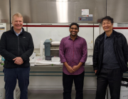 L-R: Dr Andrew Rider, Dr Jojibabu Panta (UWS) and Dr John Wang. Not pictured: Associate Professor Yixia (Sarah) Zhang