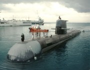 A photograph of the Collins class submarine, soon to be replaced