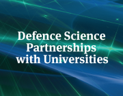DST brochure 'Defence Science Partnerships with Universities' Thumbnail with words 'Defence Science Partnerships with Universities'