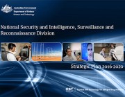 National Security and Intelligence, Surveillance and Reconnaissance Division Strategic Plan 2016-2020 National Security and Intelligence, Surveillance and Reconnaissance Division Strategic Plan 2016-2020