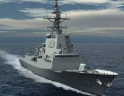 A computer generated image of the Air Warfare Destroyer (AWD). 