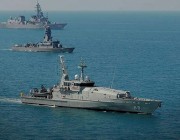 Armidale Class Patrol Boat, HMAS Maitland (foreground) in formation during Exercise Kakadu.