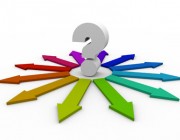 Image of a question mark with many arrows, indicating uncertain future