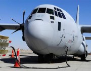 A Royal Australian Air Force C-130J Hercules takes on cargo and fuel at Kandahar Air Field in Afghanistan. A Royal Australian Air Force C-130J Hercules takes on cargo and fuel at Kandahar Air Field in Afghanistan.