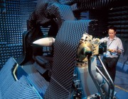 A scientist working on the Evolved Sea Sparrow Missile (ESSM).