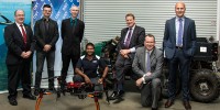 (L-R) Brendan Williams (Boeing/Insitu Pacific), Hasan Acar (AOS), Damien O’Brien (Insitu Pacific), Chatura Nagahawatte (DST), Andrew Lucas (AOS), Andrew Duggan (Insitu Pacific), Simon Ng (DST) during DST Partnerships Week in Melbourne.