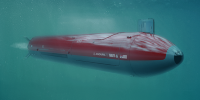Artistic render of an extra large autonomous undersea vehicle