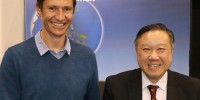 L-R: Professor James McCraw from Melbourne University and DST's Dr Tony Lau.